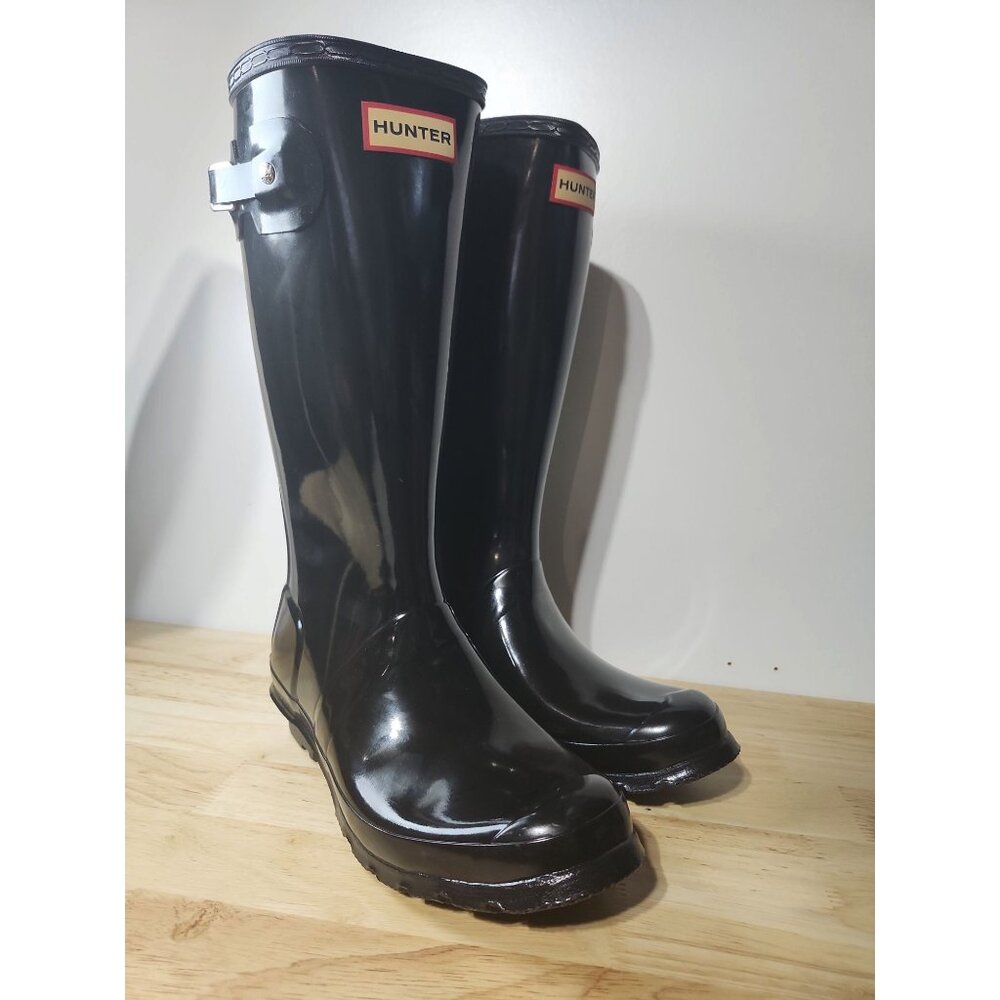 Hunter ORIGINAL KID gloss boots Size US 6B/7G